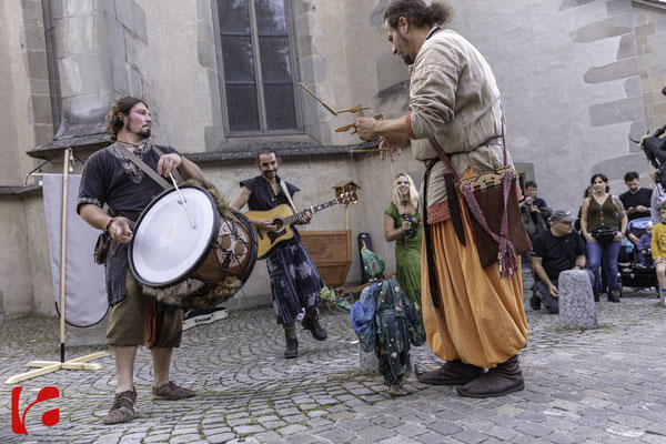 Mittelalterfest Zug 2019, Andreas Kingl (Die Fadenwerkstatt) & Meril