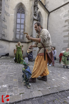 Mittelalterfest Zug 2019, Andreas Kingl (Die Fadenwerkstatt) & Meril