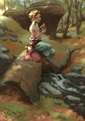 fanart de la bande dessinée Peter Pan de loisel