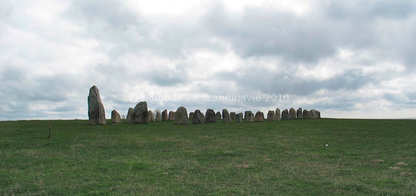 Ales Stenar, alignement de pierres pour une sépulture viking
