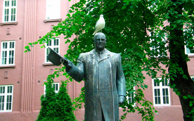 Les pigeons sont peu respectueux de la statue (du roi?)