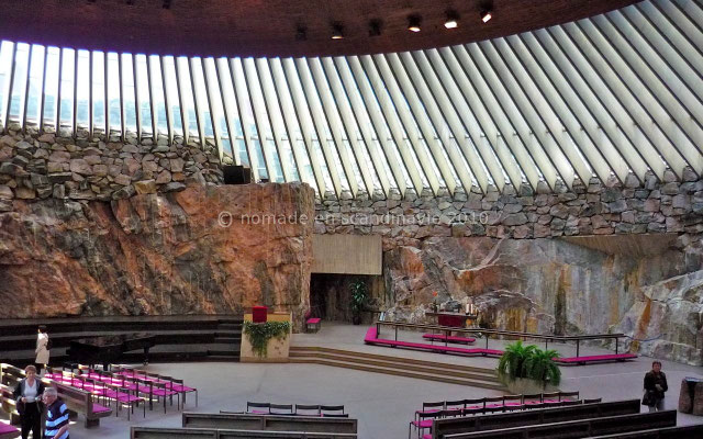 Helsinki, l'église enterrée de Temppeliaukio.