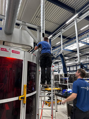 Reiniging in volle gang lasafzuiging