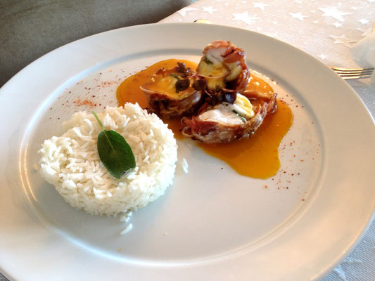 Monk fish with orange glaze and basmati rice by ZsL  