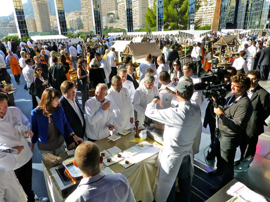 The top chefs reunion at the Salle des Etoiles at the Sporting in Monaco