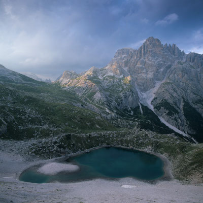 Bödenseen vor Dreischusterspitze I Naturpark Sextener Dolomiten