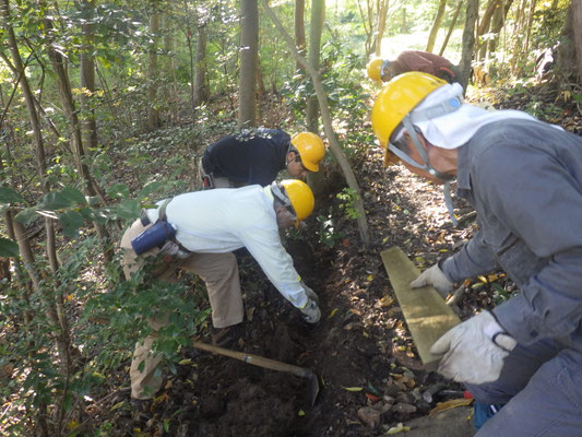 中央ルートの土留め