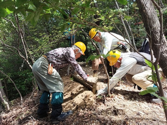 イチヤクソウの丘～西逆瀬台口間登山路の路肩改修