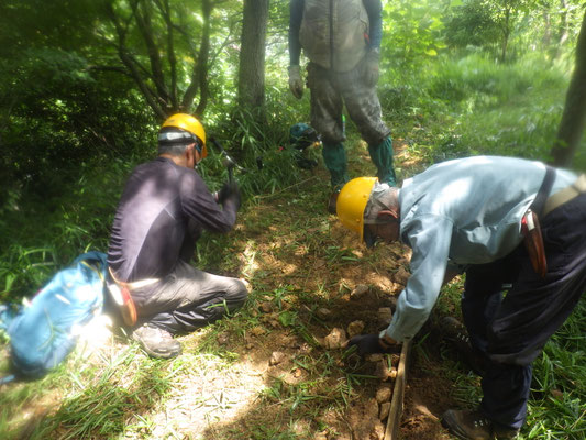 塩谷ルートの土留め②