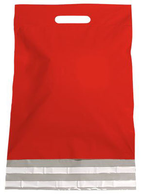 Folien-Versandtasche mit Griffloch "Rot"