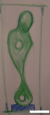 Stone sculpture sketch