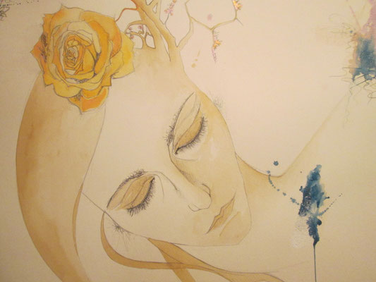 Mind in Bloom, works on paper (close up), 2014. 