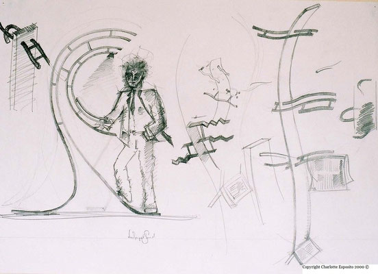 Designs for site specific 'Vertical Wave' sculpture - The Marriot Hotel