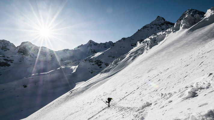 on the way up to Piz Buin