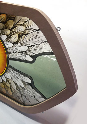 glas in lood heilige aap / contemporary stained glass 