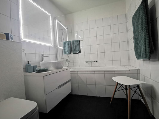 Salle de bain dans appartement de vacances à Saint Moritz Piz Bernina 5