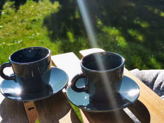 Espresso auf der Terrasse