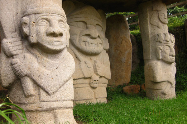 Präkolumbische Steinskulpturen in San Agustin