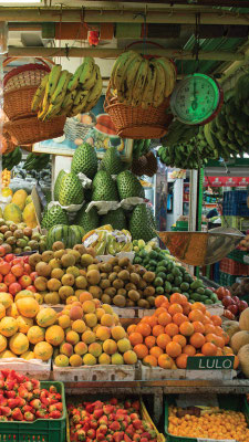 Früchte und Gemüse im Mercado Paloquema Bogota
