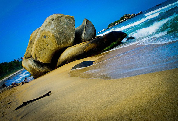 Der nahe Strand von Arrecifes - Tayrona Nationalpark