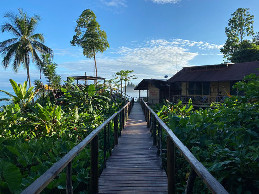 Auf der Eco-Lodge