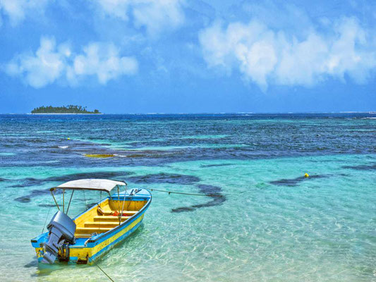 San Andrés mit Blick auf Johnny Cay