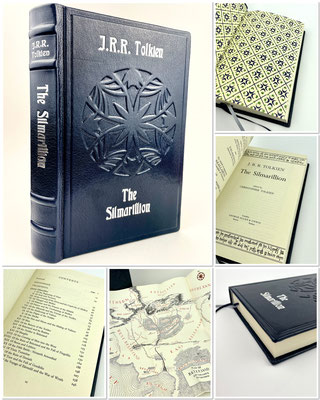 The Silmarillion - deep blue uniquely leather bound book