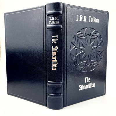 The Silmarillion - deep blue uniquely leather bound book