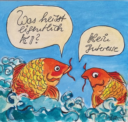 KI - 12,5 x 11,6 cm - Gouache/Tusche auf Malkarton - CHF 60