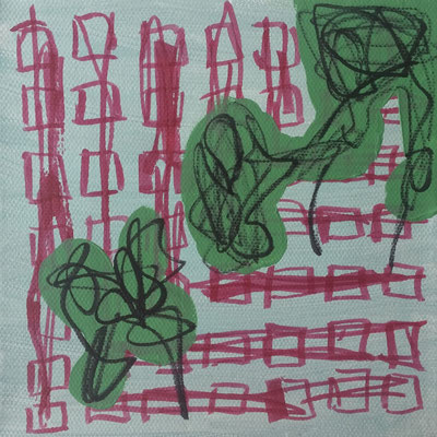 QUADRAT I - mixed media auf Leinwand - 20 x 20 cm - CHF 150 - bestenfalls im Dreierpack