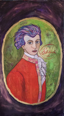 AMADEUS, mixed media auf Leinwand - 49 x 90 cm - auf Anfrage, im Konvolut mit William