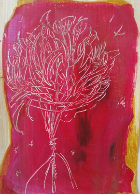 WINTER - mixed media auf Papier - 24 x 17 cm - CHF 210