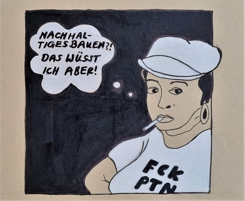 FCKPTN - mixed media auf Papier - ca. 25 x 17 cm - CHF 100
