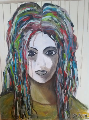 WARTEN AUF GODOT aus Urbane Leere - Acryl auf Leinwand - 100 x 80 cm - CHF 1900
