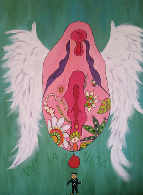 DER URSPRUNG DER WELT - Acryl auf Leinwand - 100 x 80 cm - CHF 1600
