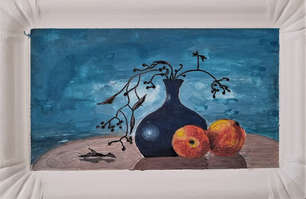 STILLLEBEN - Gouache auf Kuchenpappe - 20 x 13 cm - CHF 180