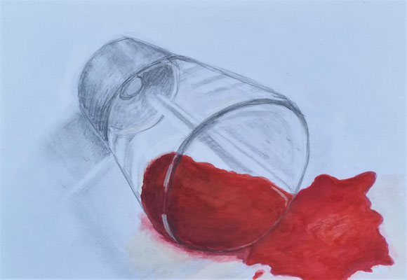 WIENER BLUT - Bleistift und Gouache auf Papier - 30 x 21 cm - CHF 150