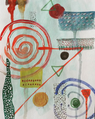 o. T. - mixed media auf Papier - 21 x 14 cm - CHF 150