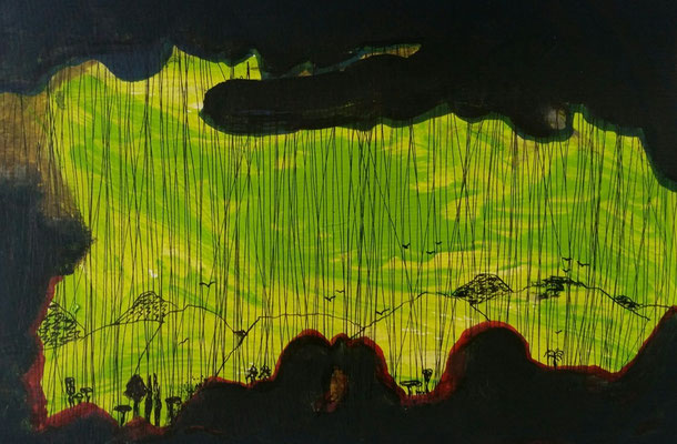 GOTTHARD - mixed media auf Papier - 24 x 17 cm - CHF 240