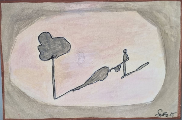 TOREO SE RETIRÓ - 13 x 8,8 cm - Gouache/Tusche auf Malkarton - CHF 45