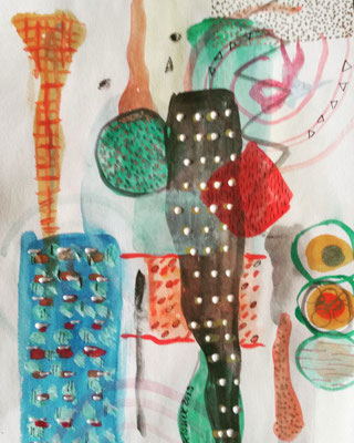 o. T. - mixed media auf Papier - 21 x 14 cm - CHF 150