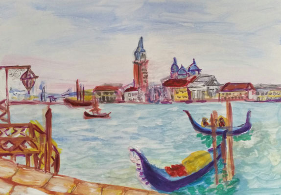 LOOKING FOR CASANOVA - Gouache auf Pappe - 21 x 14 cm - CHF 90