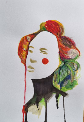 FRAU II - Tusche auf Papier - 30 x 21 cm - CHF 150