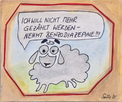 AUSGEZÄHLT - 11,7 x 9,9 cm - Gouache/Tusche auf Malkarton - CHF 45