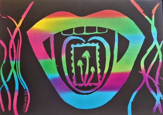 LSD - Kratztechnik auf Spezialpapier - A5 - CHF 60 