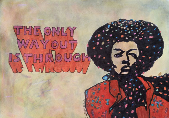 THE WAY OUT - Gouache auf Papier - 21 x 14 cm - CHF 150