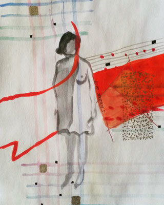 o. T. - mixed media auf Papier - 21 x 14 cm - CHF 150