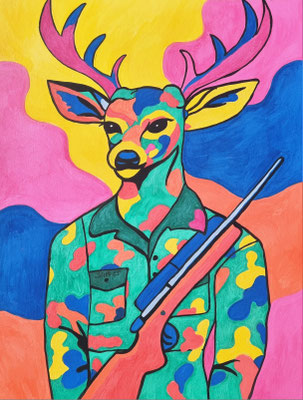 BESTIA ET ANIMA - 46,5 x 36,5 cm - Gouache auf Malkarton - CHF 430