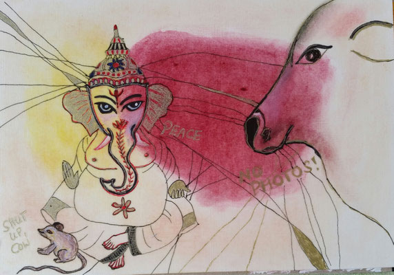 NO PHOTOS - mixed media auf Papier - 25 x 18 cm - CHF 280