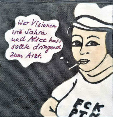 VISIONEN - Gouache auf Leinwand - 10 x 10 cm - CHF 150